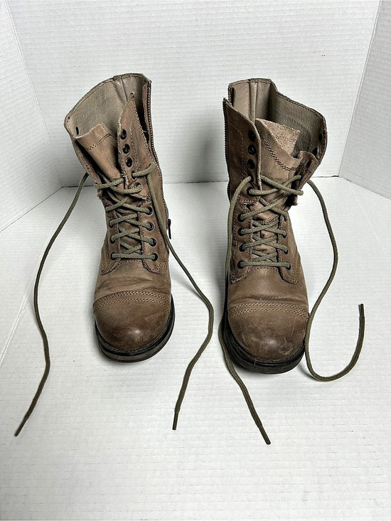 Steve Madden Shoes - Steve Madden Troopa Combat Boot Women's Brown Size 8.5
